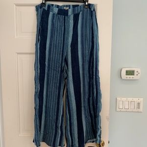 Blue flowy pants